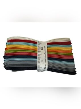 Bella Solids Fat Quarter Bundle, Sweetwater Moda Cotton Fabric
